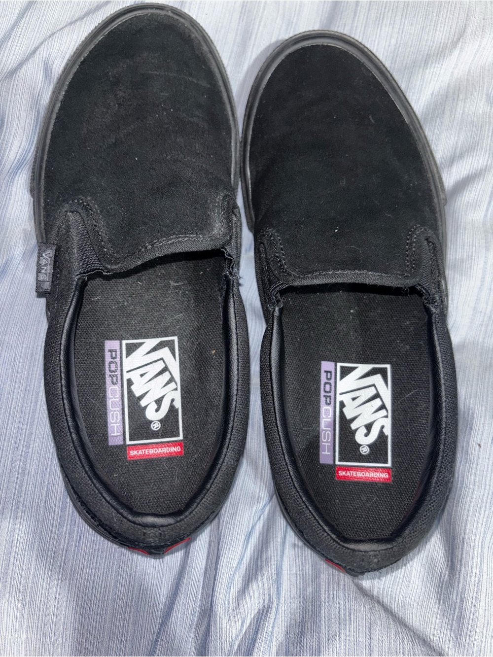 Vans Black Slip-On Loafers with PopCush Insole